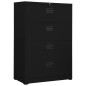 vidaXL Armario archivador de acero negro 90x46x134 cm