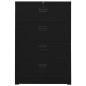 vidaXL Armario archivador de acero negro 90x46x134 cm