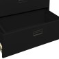 vidaXL Armario archivador de acero negro 90x46x134 cm