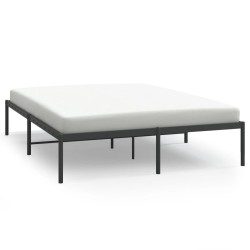 vidaXL Estructura de cama de metal negro 150x200 cm
