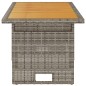 vidaXL Mesa de jardín madera maciza acacia y ratán gris 100x50x43/63cm vidaXL Mesa de jardín madera maciza acacia y ratán gris 100x50x43/63cm