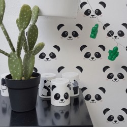 Fabulous World Papel de pared Panda blanco 67100