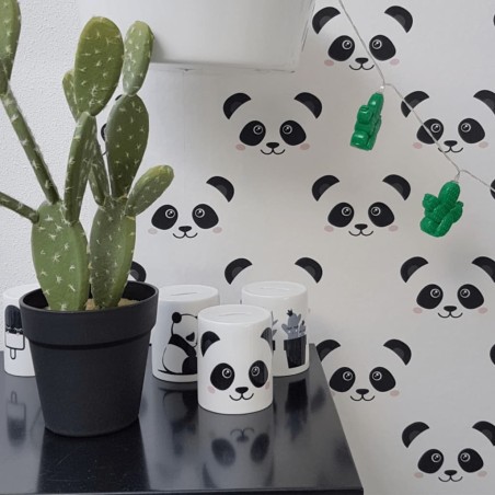 Fabulous World Papel de pared Panda blanco 67100