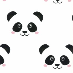 Fabulous World Papel de pared Panda blanco 67100