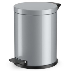 Hailo Papelera pedal Solid plateado cubo interior galvanizado M 12L