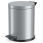 Hailo Papelera pedal Solid plateado cubo interior galvanizado M 12L Hailo Papelera pedal Solid plateado cubo interior galvanizado M 12L
