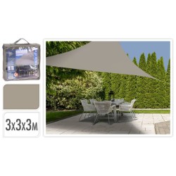 ProGarden Toldo de tela triangular color arena 3x3x3 m