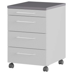 Germania Cajonera ruedas GW-Profi 2.0 42x49x61 cm gris claro y grafito