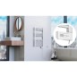 EISL Radiador de baño con temporizador blanco 80x50x15 cm
