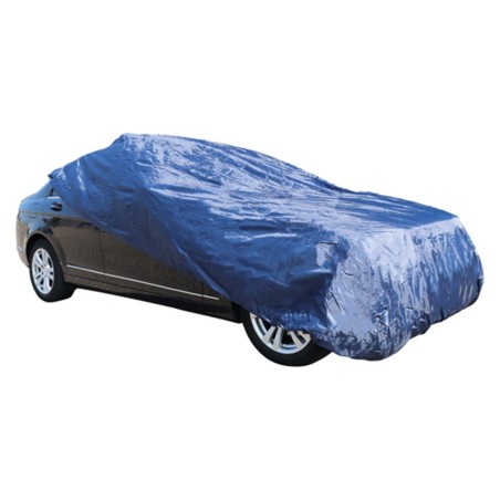 Carpoint Funda de coche poliéster M azul 432x165x119 cm