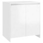 vidaXL Aparador de madera contrachapada blanco brillante 70x41x75 cm