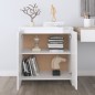 vidaXL Aparador de madera contrachapada blanco brillante 70x41x75 cm