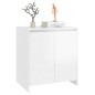vidaXL Aparador de madera contrachapada blanco brillante 70x41x75 cm