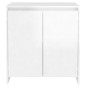 vidaXL Aparador de madera contrachapada blanco brillante 70x41x75 cm