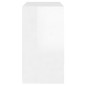 vidaXL Aparador de madera contrachapada blanco brillante 70x41x75 cm