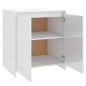 vidaXL Aparador de madera contrachapada blanco brillante 70x41x75 cm
