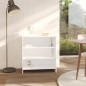 vidaXL Aparador de madera contrachapada blanco 70x40,5x75 cm vidaXL Aparador de madera contrachapada blanco 70x40,5x75 cm