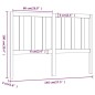 vidaXL Cabecero de cama madera maciza de pino blanco 146x4x100 cm