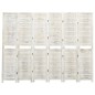 vidaXL Biombo de 6 paneles madera maciza blanco envejecido 215x166 cm vidaXL Biombo de 6 paneles madera maciza blanco envejecido 215x166 cm