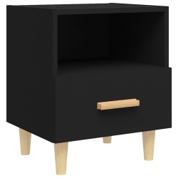 vidaXL Mesita de noche color negro 40x35x47 cm
