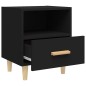 vidaXL Mesita de noche color negro 40x35x47 cm vidaXL Mesita de noche color negro 40x35x47 cm
