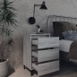 vidaXL Mesita de noche con patas de metal gris Sonoma 40x35x69 cm