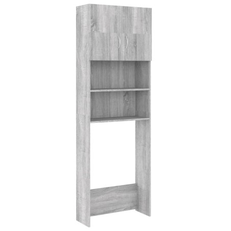 vidaXL Armario de lavadora gris Sonoma 64x25,5x190 cm