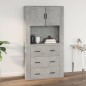 vidaXL Armario de pared madera contrachapada gris hormigón 80x33x80 cm vidaXL Armario de pared madera contrachapada gris hormigón 80x33x80 cm