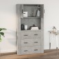 vidaXL Armario de pared madera contrachapada gris hormigón 80x33x80 cm vidaXL Armario de pared madera contrachapada gris hormigón 80x33x80 cm