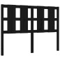 vidaXL Estructura de cama con cabecero madera maciza negro 140x200 cm