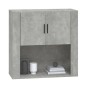 vidaXL Armario de pared madera contrachapada gris hormigón 80x33x80 cm vidaXL Armario de pared madera contrachapada gris hormigón 80x33x80 cm