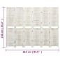 vidaXL Biombo de 6 paneles madera maciza blanco envejecido 215x166 cm vidaXL Biombo de 6 paneles madera maciza blanco envejecido 215x166 cm