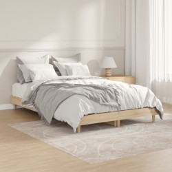 vidaXL Estructura de cama madera contrachapada roble Sonoma 120x190 cm
