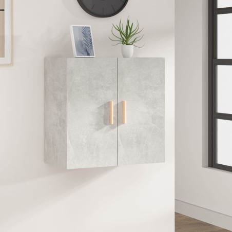 vidaXL Armario de pared madera contrachapada gris hormigón 60x30x60 cm 