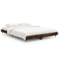 vidaXL Estructura de cama madera contrachapada roble ahumado 135x190cm vidaXL Estructura de cama madera contrachapada roble ahumado 135x190cm