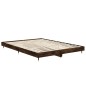 vidaXL Estructura de cama madera contrachapada roble ahumado 135x190cm vidaXL Estructura de cama madera contrachapada roble ahumado 135x190cm