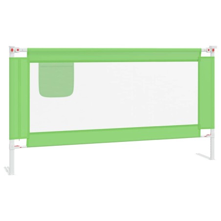 vidaXL Barandilla de seguridad cama de niño verde tela 160x25 cm