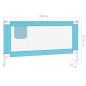 vidaXL Barandilla de seguridad cama de niño azul tela 160x25 cm vidaXL Barandilla de seguridad cama de niño azul tela 160x25 cm