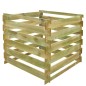vidaXL Compostador de listones cuadrado de madera 0,54 m3 vidaXL Compostador de listones cuadrado de madera 0,54 m3