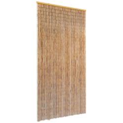 vidaXL Cortina de bambú para puerta contra insectos 90x220 cm