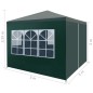 vidaXL Carpa para fiestas verde 3x3 m vidaXL Carpa para fiestas verde 3x3 m