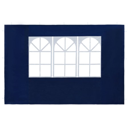 vidaXL Paredes de carpa para fiestas con ventana 2 uds PE azul