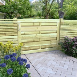 vidaXL Puerta de jardín madera de pino impregnada verde 100x75 cm 