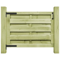 vidaXL Puerta de jardín madera de pino impregnada verde 100x75 cm 