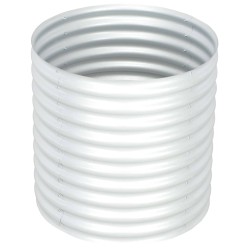 vidaXL Arriate de acero galvanizado plateado 80x80x81 cm