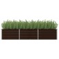 vidaXL Arriate de acero galvanizado marrón 240x80x45 cm vidaXL Arriate de acero galvanizado marrón 240x80x45 cm