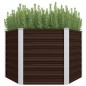 vidaXL Arriate de acero galvanizado marrón 129x129x77 cm vidaXL Arriate de acero galvanizado marrón 129x129x77 cm