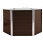 vidaXL Arriate de acero galvanizado marrón 129x129x77 cm vidaXL Arriate de acero galvanizado marrón 129x129x77 cm