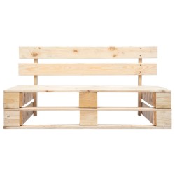 vidaXL Banco de palés para jardín madera