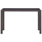 vidaXL Mesa de jardín de ratán sintético marrón 123x60x74 cm vidaXL Mesa de jardín de ratán sintético marrón 123x60x74 cm
